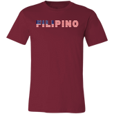 Filipino with US Flag Embedded Unisex Jersey T-Shirt
